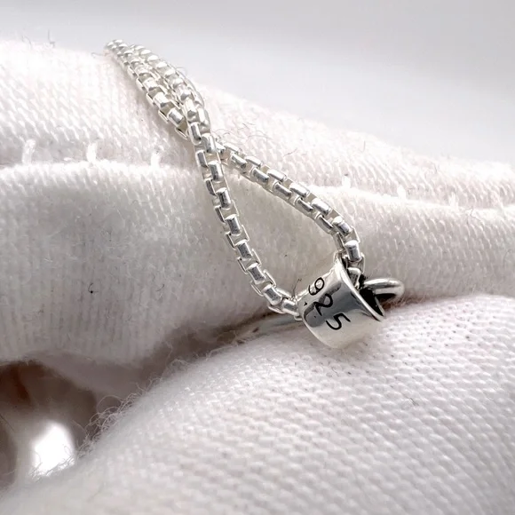 .925 Sterling Silver Moon and Lotus Flower Necklace - Picture 13 of 16